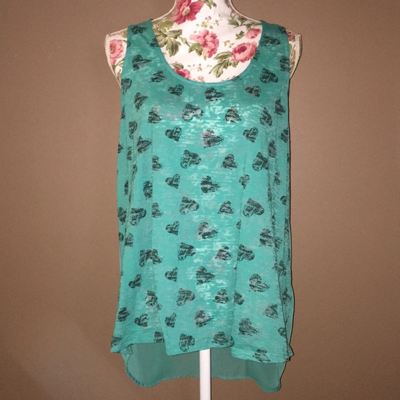 No Boundaries XXL Burnout High Low Sleeveless Top - Picture 1 of 4